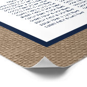 Het Nautical Lighthouse Burlap Wedding Collectie Poster (Hoek)