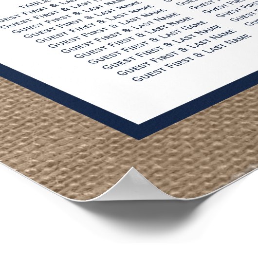 Het Nautical Lighthouse Burlap Wedding Collectie Poster (Hoek)