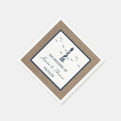 Het Nautical Lighthouse Burlap Wedding Collectie Servet (Hoek)