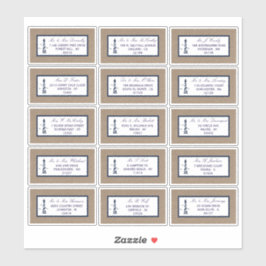 Het Nautical Lighthouse Burlap Wedding Collectie Sticker