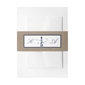 Het Nautical Lighthouse Burlap Wedding Collectie Uitnodigingen Wikkel (Voorkant Voorbeeld)