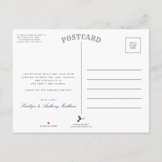 Het Nautical Lighthouse Wedding Collectie Aankondigingskaart (Achterkant)