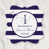 Het Nautical Lighthouse Wedding Collectie Bedankjes Labels (Voorkant)