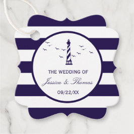 Het Nautical Lighthouse Wedding Collectie Bedankjes Labels