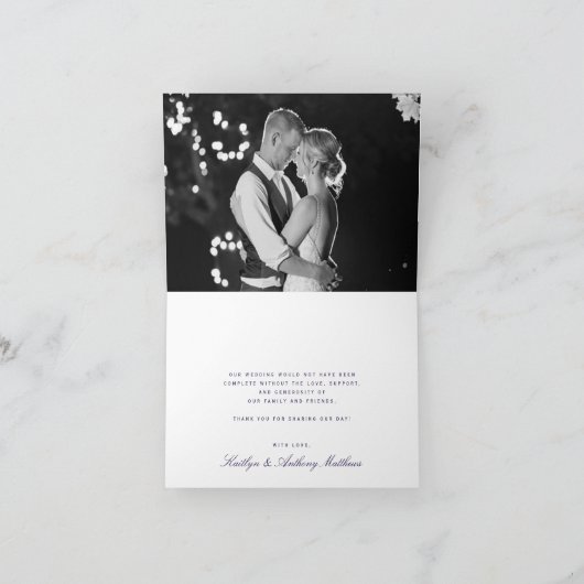 Het Nautical Lighthouse Wedding Collectie Bedankkaart (Binnen)