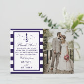 Het Nautical Lighthouse Wedding Collectie Bedankkaart (Staand voorkant)