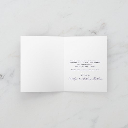 Het Nautical Lighthouse Wedding Collectie Bedankkaart (Binnen)