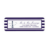Het Nautical Lighthouse Wedding Collectie Etiket (Voorkant)