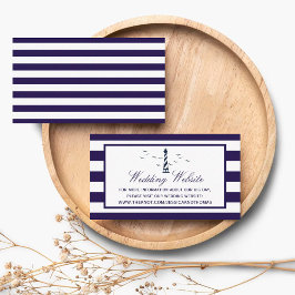 Het Nautical Lighthouse Wedding Collectie Informatiekaartje
