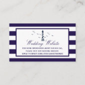 Het Nautical Lighthouse Wedding Collectie Informatiekaartje (Voorkant)