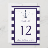 Het Nautical Lighthouse Wedding Collectie Kaart (Achterkant)