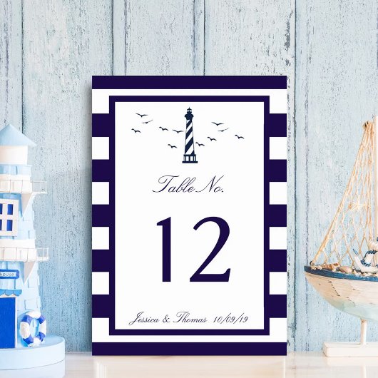 Het Nautical Lighthouse Wedding Collectie Kaart