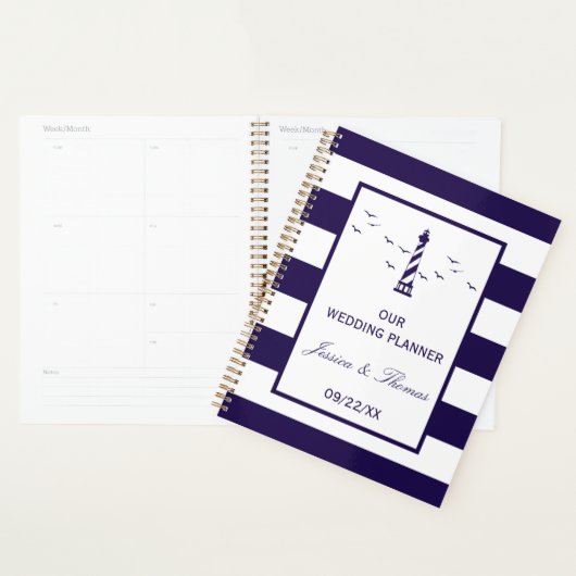 Het Nautical Lighthouse Wedding Collectie Planner (Display)
