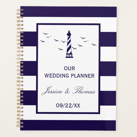 Het Nautical Lighthouse Wedding Collectie Planner (Voorkant)