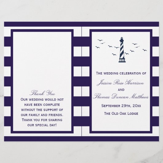Het Nautical Lighthouse Wedding Collectie Programm (Voorkant)