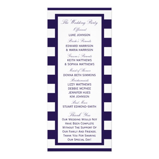 Het Nautical Lighthouse Wedding Collectie Programm Reclamekaart (Achterkant)