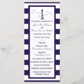 Het Nautical Lighthouse Wedding Collectie Programmakaart (Voorkant)