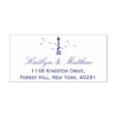 Het Nautical Lighthouse Wedding Collectie Zelfinktende Stempel (Design)