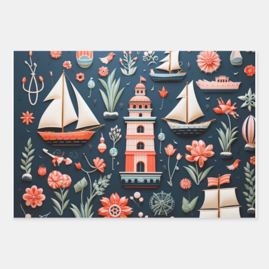 Het nautische inpakpapier (Voorkant 2)