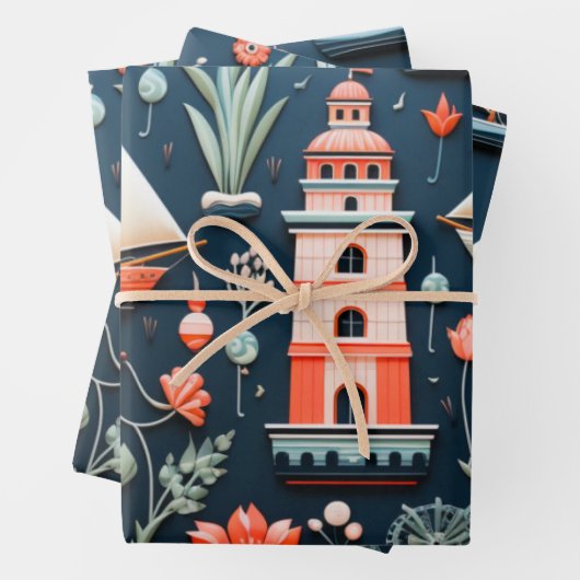 Het nautische inpakpapier (In situ)