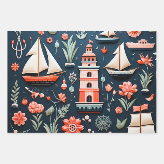 Het nautische inpakpapier (Voorkant)