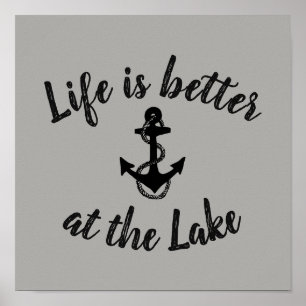 HET nautische LEVEN IS BETER IN DE LAK EN VOOR HET Poster