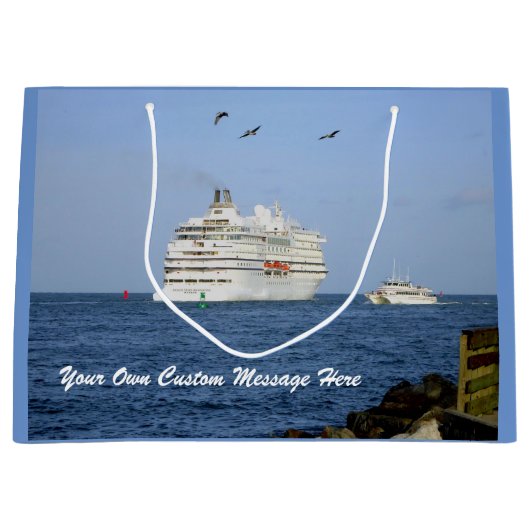 Het navigeren van de Zeeen Gepersonaliseerd Large Cadeautasje (Voorkant)