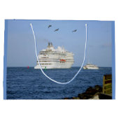 Het navigeren van de Zeeen Gepersonaliseerd Large Cadeautasje (Achterkant)