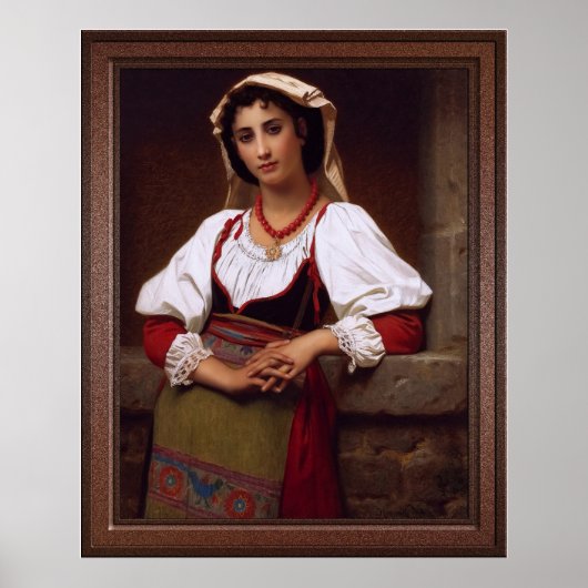 Het Neapolitan-meisje van Hugues Merle Poster (Voorkant)