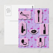 Het Necessies Cosmetic Logo Pattern Briefkaart (Voorkant / Achterkant)