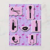 Het Necessies Cosmetic Logo Pattern Briefkaart (Voorkant)