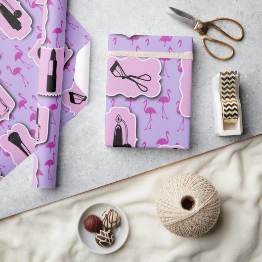 Het Necessies Cosmetic Logo Pattern Cadeaupapier (Crafts)