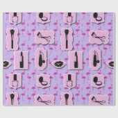 Het Necessies Cosmetic Logo Pattern Cadeaupapier (Vlak)