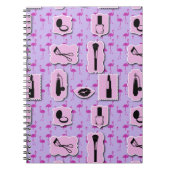 Het Necessies Cosmetic Logo Pattern Notitieboek (Voorkant)