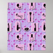 Het Necessies Cosmetic Logo Pattern Poster (Voorkant)