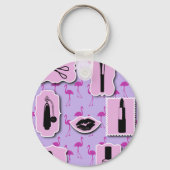 Het Necessies Cosmetic Logo Pattern Sleutelhanger (Voorkant)