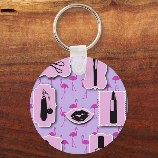Het Necessies Cosmetic Logo Pattern Sleutelhanger (Voorkant)