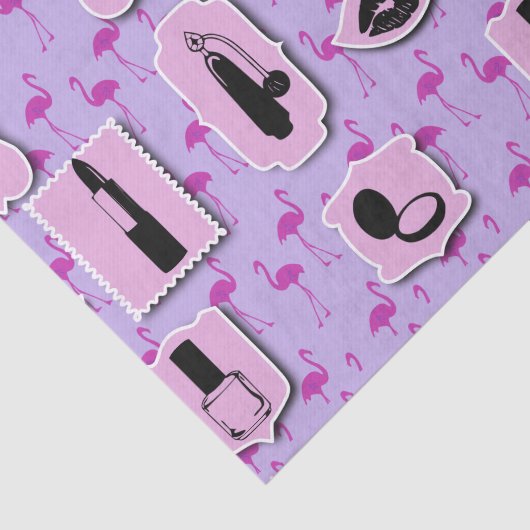 Het Necessies Cosmetic Logo Pattern Tissuepapier (Detail)