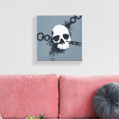 Het Necrocer Skull-symbool Canvas Afdruk (Insitu (Woonkamer))