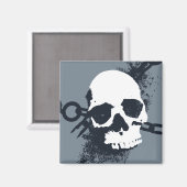 Het Necrocer Skull-symbool Magneet (Voorkant / Achterkant)