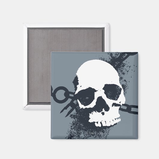 Het Necrocer Skull-symbool Magneet (Voorkant / Achterkant)