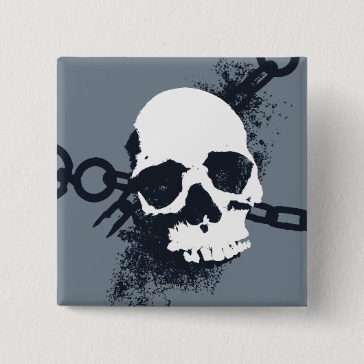 Het Necrocer Skull-symbool Vierkante Button 5,1 Cm (Voorkant)