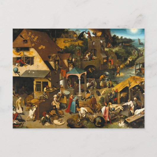 Het Nederlands spreekwoord - Pieter Bruegel Briefkaart (Voorkant)