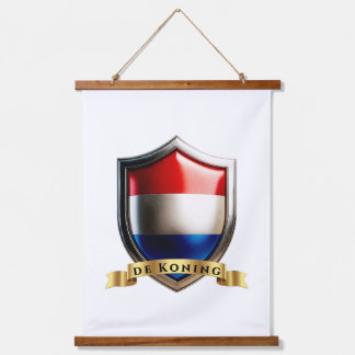 Het Nederlandse familiewapen van de Koning Schild Hangend Wandkleed