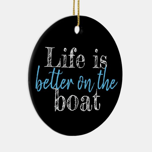 HET NEDERLANDSE LEVEN IS BETER AAN DE BOAT | KERAMISCH ORNAMENT (Rechts)