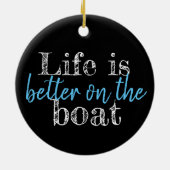 HET NEDERLANDSE LEVEN IS BETER AAN DE BOAT | KERAMISCH ORNAMENT (Achterkant)