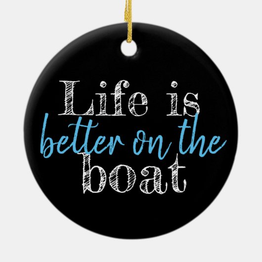 HET NEDERLANDSE LEVEN IS BETER AAN DE BOAT | KERAMISCH ORNAMENT (Achterkant)