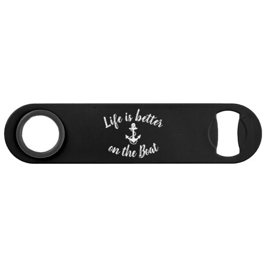 HET NEDERLANDSE LEVEN IS BETER AAN DE BOAT | Staaf Speed Flessenopener (Voorkant (Horizontaal))