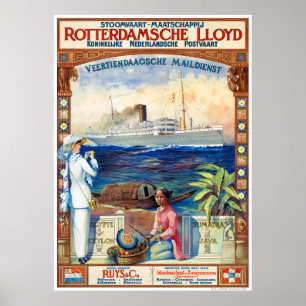 Het Nederlandse Poster van de Vintage Reizen wordt