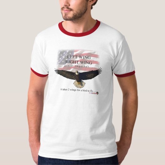 HET NEEMT 2 WINGEN OM TE VLIEGEN T-SHIRT (Voorkant)